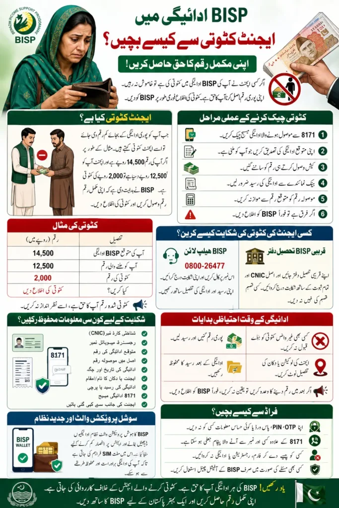 How to Check BISP Stipend Agent Deductions Details