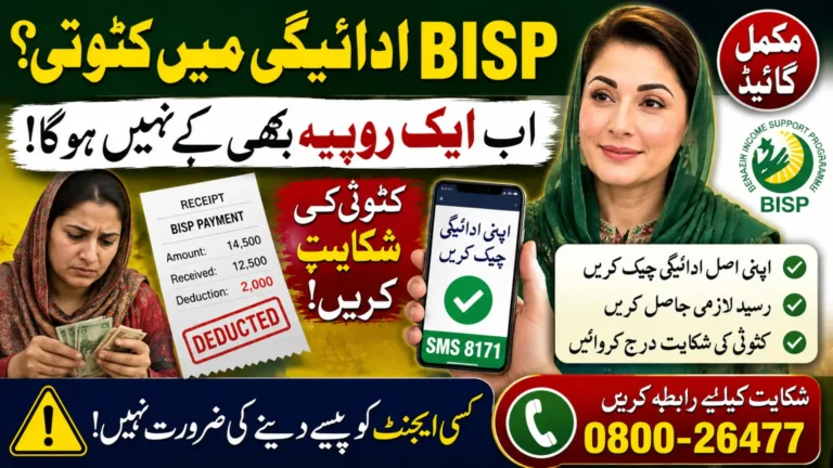 How to Check BISP Stipend Agent Deductions Details